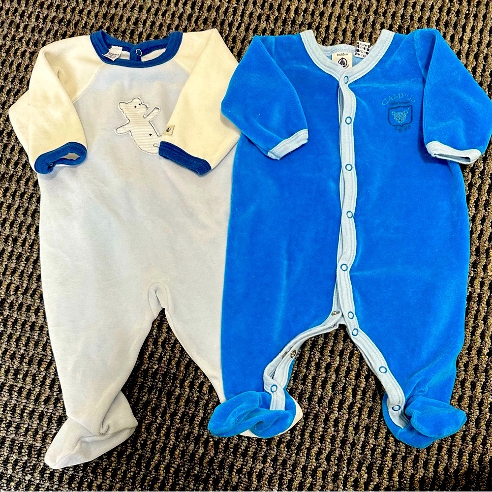 Petit Bateau Velour Footie Bundle